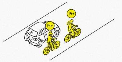 AMAP рекомендует разрешить велосипедистам ездить по двое в ряд